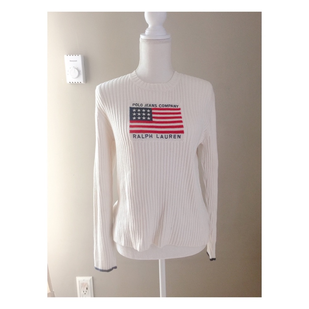 WHITE RALPH LAUREN SWEATER